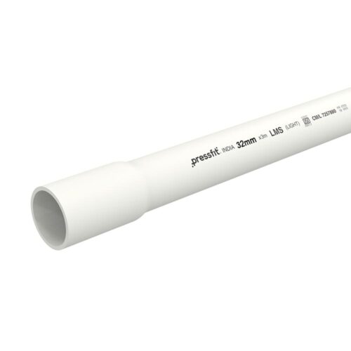 16324-1990_image_0.jpg Pressfit PVC Rigid Electrical Conduit 3 m 1.7 mm Industry, Residential, Office