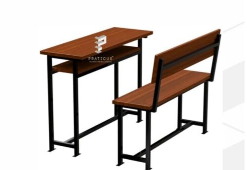 Wooden and Iron 2 Seater Student Bench Desk
