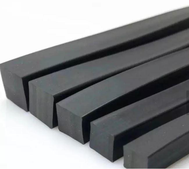 RUBICAN 500 cm Neoprene Rubber Flat Rubber Strip NR10P Black