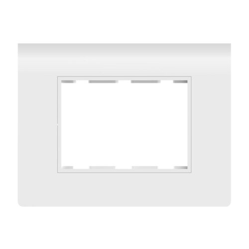 Pressfit 3 Module White Modular Switch Plate Cover