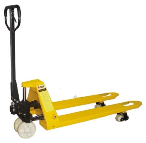 16375-1076_image_0.jpg Jay 2500 kg Mild Steel Hand Pallet Trolley HPT-25 M8 1540 x 550 x 1250 mm