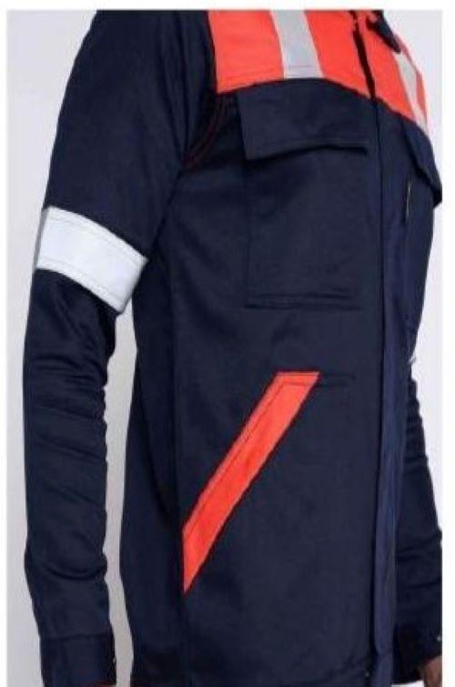 16375-1153_image_0.jpg Cotton Safety Jackets L With Sleeves Blue