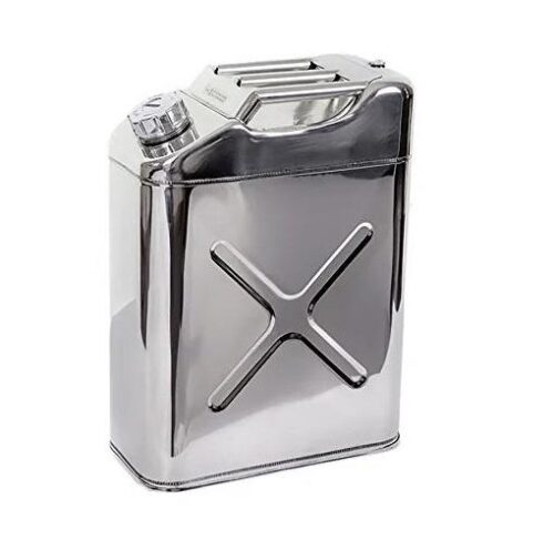16391-193_image_1.jpg Stainless Steel 20 L Rectangular Grey Fuel Storage Cans
