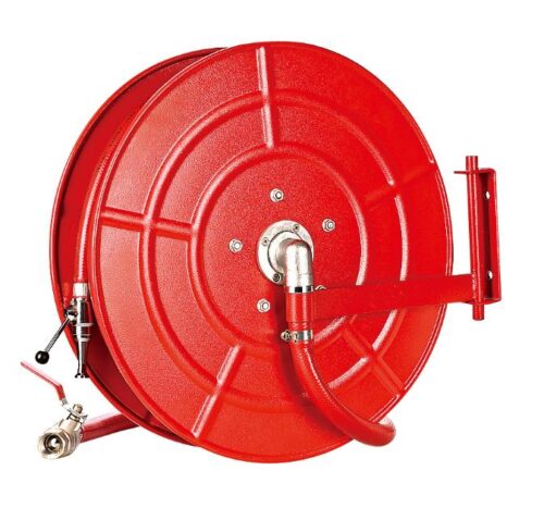 16407-608_image_0.jpg Alkosafe QPE-09 Rubber Braided Mild Steel Retractable Manual Fire Hose Reel