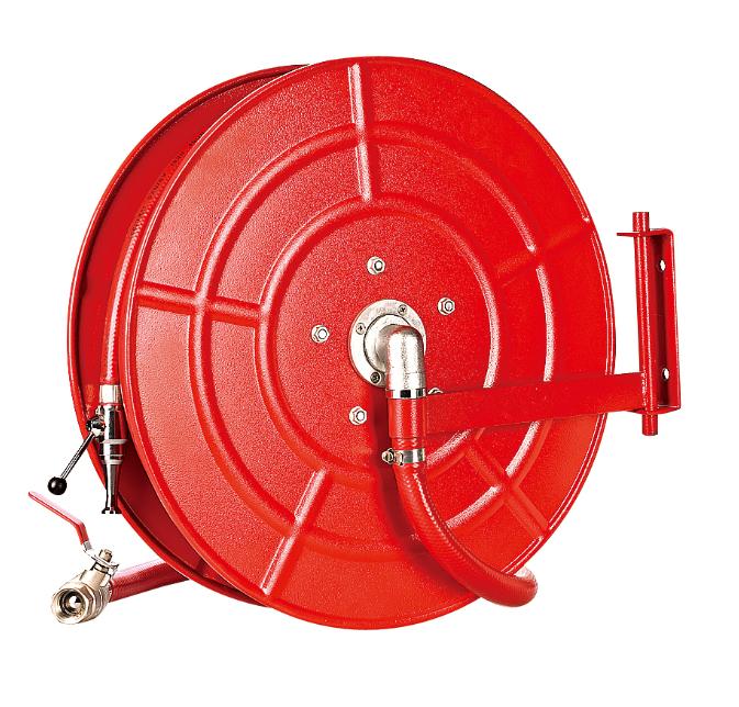 16407-608_image_0.jpg Alkosafe QPE-09 Rubber Braided Mild Steel Retractable Manual Fire Hose Reel