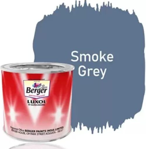 16426-183_image_0.jpeg Berger Soft Sheen Water Based Smoke Grey Enamel Paints Glossy
