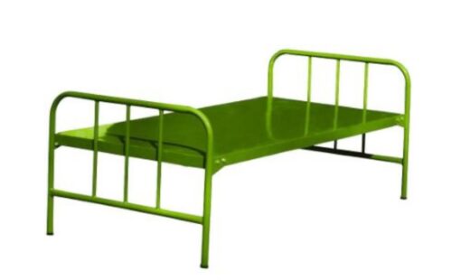 Steel Single Hostel Bed 7 x 3 ft Green