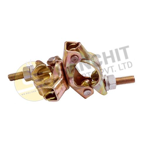 SANCHIT 40 x 40 mm E-Galvanized Pressed Swivel Scaffolding Coupler 10 kN