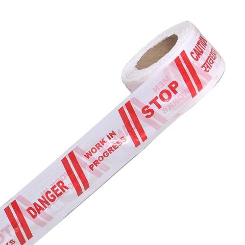 75 mm Non Adhesive Polyethene Warning Tape Upto 200 micron White and Red