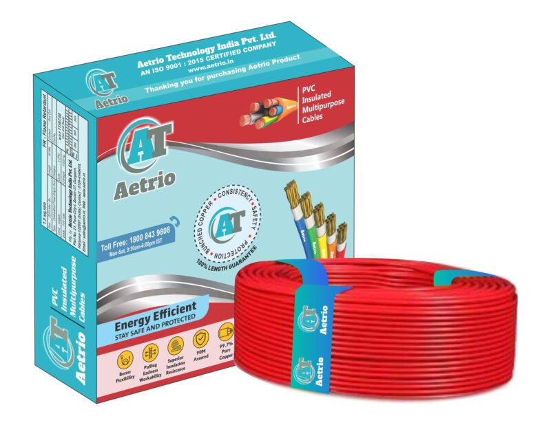 16481-2427_image_0.jpg 0.5 sqmm FR Electric Wire Red 90 m