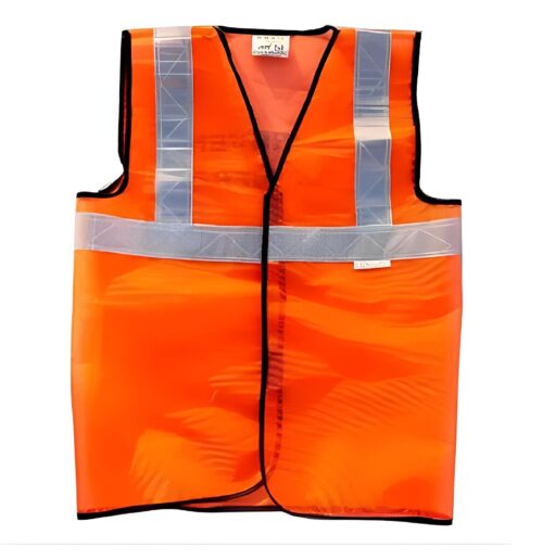 Nylon Safety Jackets L Reflective Orange
