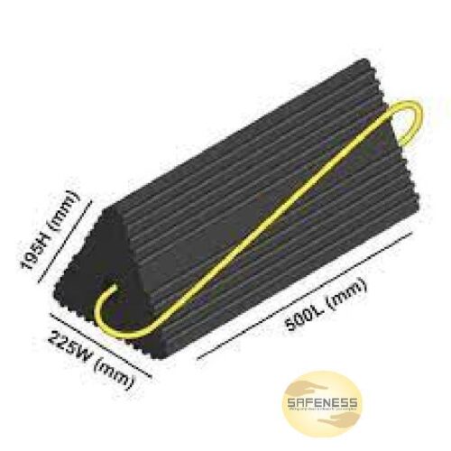 SAFENESS 1000 mm Rubber Wheel Chock A002 Black