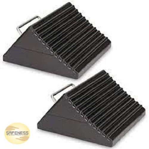 SAFENESS 460 mm Rubber Wheel Chock A002 Black