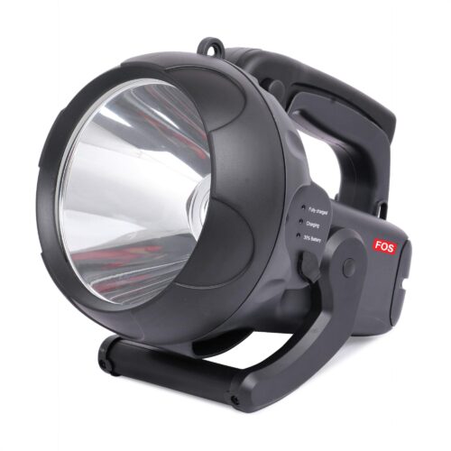 FOS LED Search Light 15W (15.6 Ah) Lithium Ion Black 8.66 x 6.29 in Torch