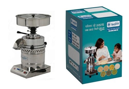 16547-2787_image_0.jpg Speedwel 1 hp Automatic Round Atta Chakki Machine TABLE TOP 8 kg/hr