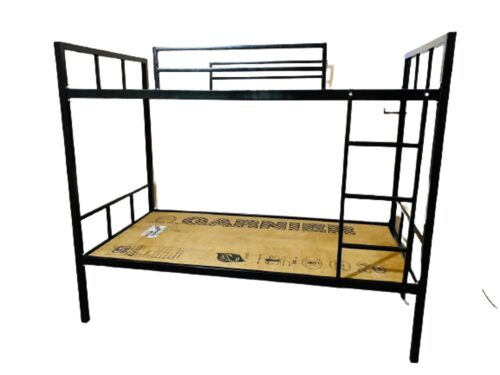 16550-1238_image_0.jpg Mild Steel 2 Tier Hostel Bed 1880 x 920 x 1600 mm Black