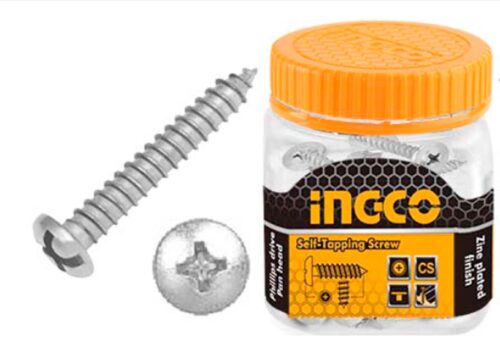 INGCO Pan Head 3.5 mm 19 mm Self Tapping Screws Steel Zinc Plated