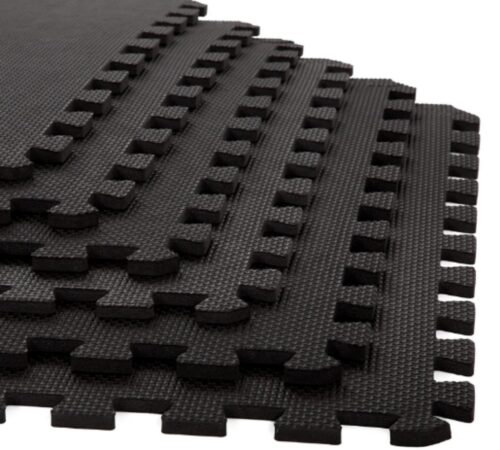Floor Mats Interlocking EVA Foam 16 sqft Black
