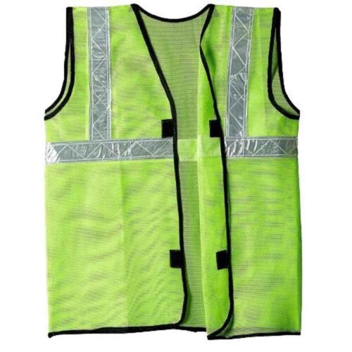 Safeu Polyester Safety Jackets 23 x 27 inch Safeu-002 Without Sleeves Green