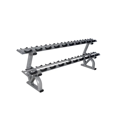16687-1337_image_0.webp Roma Mild Steel 2 Tier Dumbbell Rack 10 Pairs