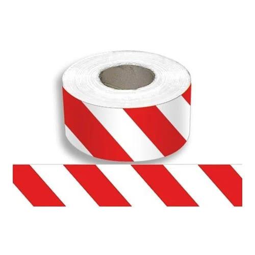120 mm Adhesive PVC Warning Tape 60 micron Red and White