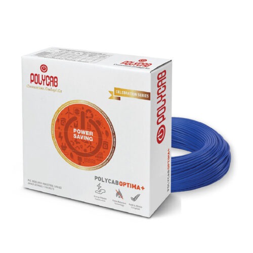 Polycab 0.75 sqmm FRLF Optima+ Electric Wire Blue 90 m