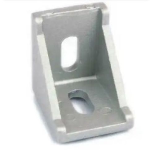 SS 394 mm Triangular Silver Aluminium Bracket with Extension