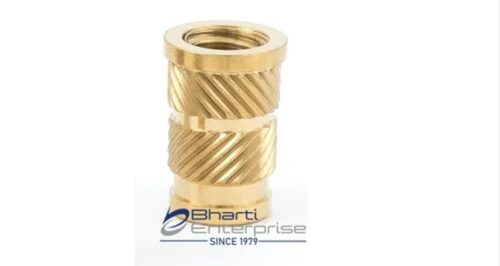 Bharti M6 Knurling Bush Flanged Nut Insert Brass