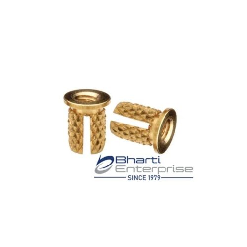 Bharti M4 Knurling Bush Cross Knurling Nut Insert Brass