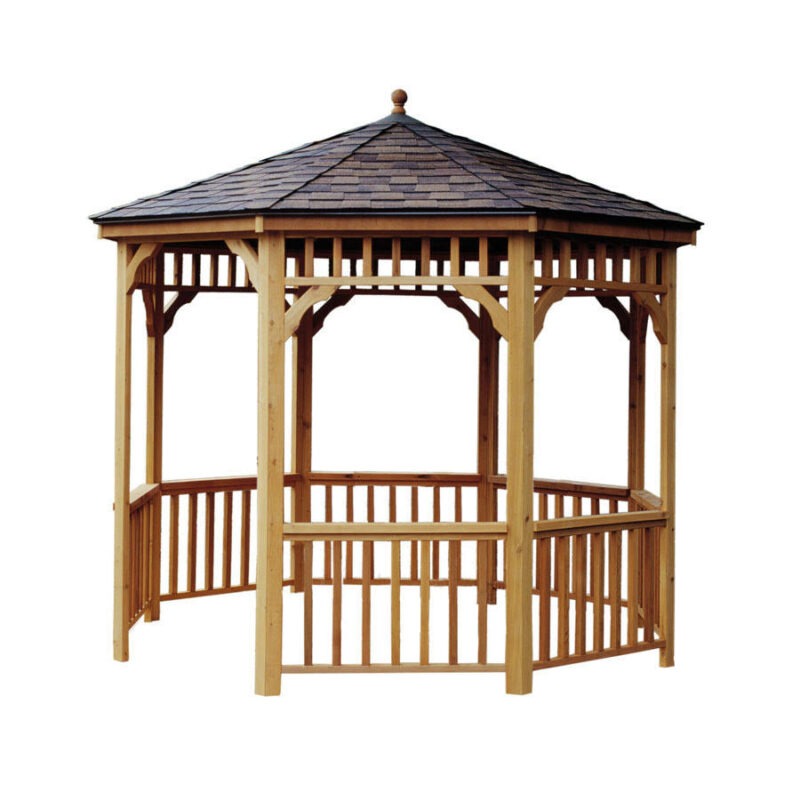 16767-1478_image_0.jpg Greenish Decor Wooden Gazebo 10 x 10 x 10 ft