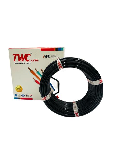 16775-4387_image_0.jpg TWC 0.75 sqmm FR LITE Electric Wire Black 45 m