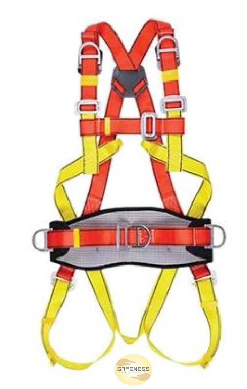 16788-6139_image_0.jpg SAFENESS Nylon Full Body Harness Double Rope Scaffold Hook Safety Harness XL