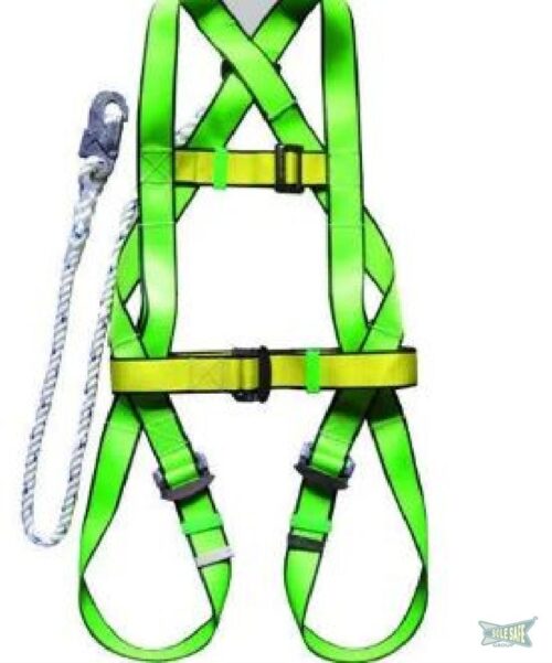 HEAPRO Polyester Full Body Harness Simple Hook Double Rope Safety Harness Large