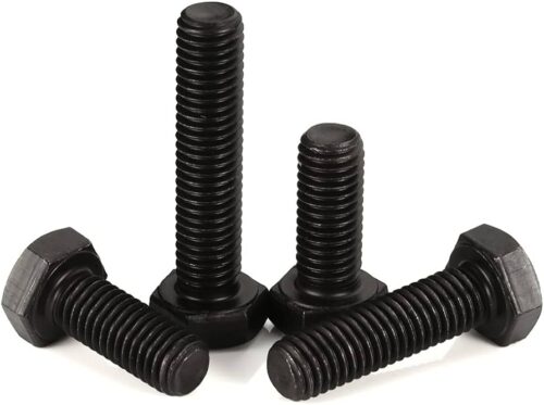NK M10 x 20 Hex Head Screw 10.9 Plain Black DIN 975