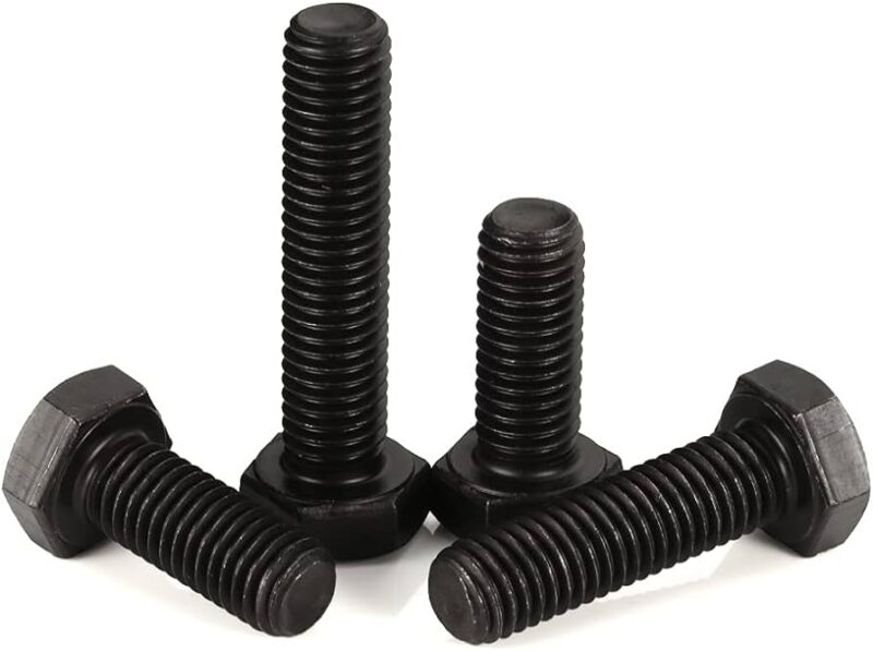 NK M10 x 20 Hex Head Screw 10.9 Plain Black DIN 975