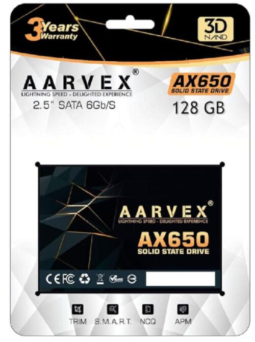 AARVEX AX650 128 GB Internal SSD Hard Drive SATA Black