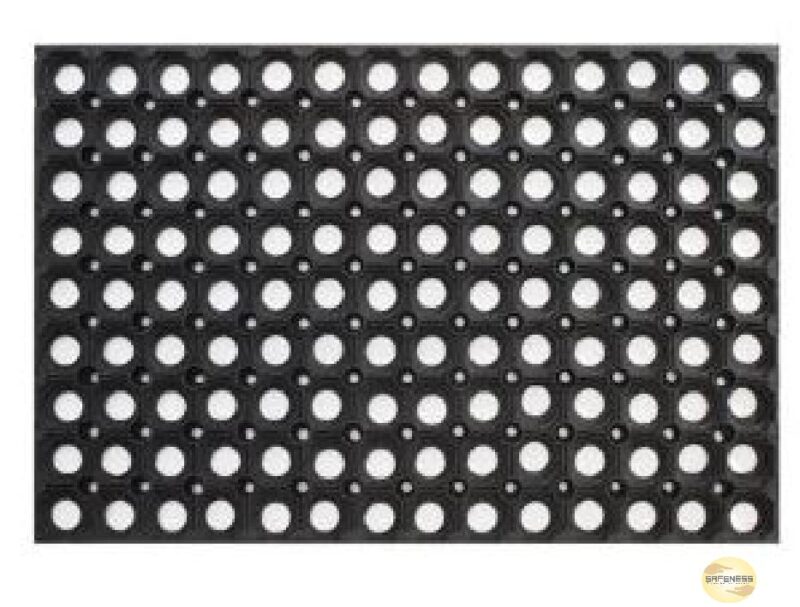 Floor Mats Drainage Mats Natural Rubber 200 x 200 mm Black