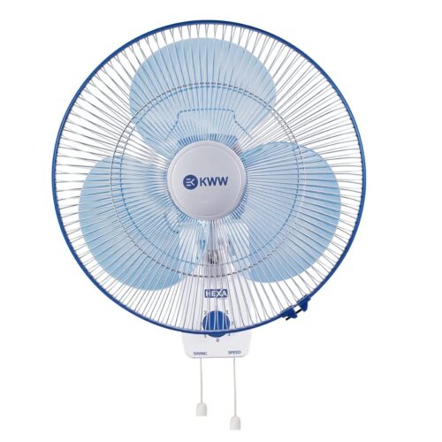 16845-888_image_0.jpg KWW HEXA BLUE WHITE 400MM WALL FAN 400 mm 3 Blades Wall Fan