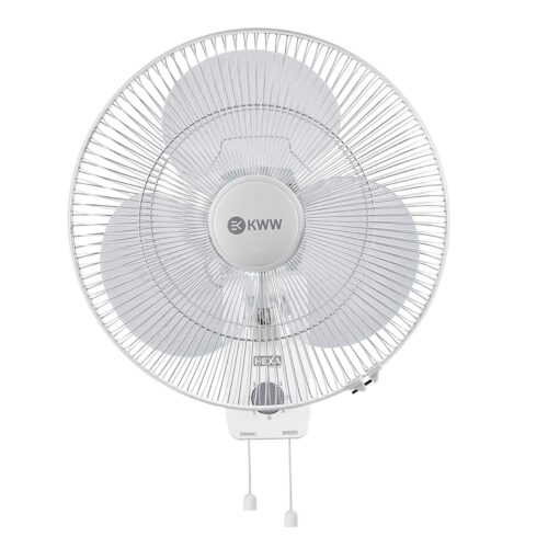 16845-890_image_0.jpg KWW HEXA WHITE 400MM WALL FAN 400 mm 3 Blades Wall Fan