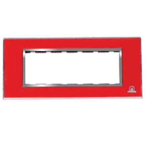 16845-998_image_0.jpg POINTER BI-6031 6 Module Red Modular Switch Plate Cover