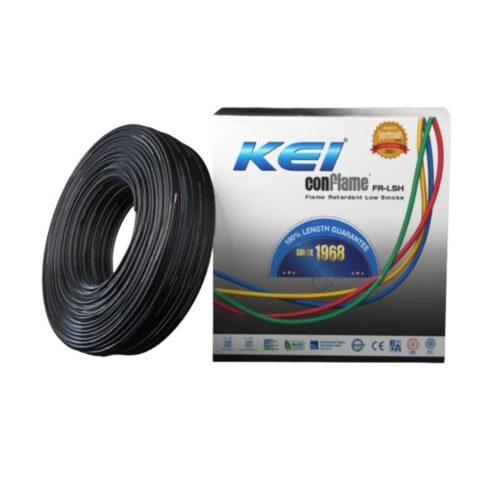 KEI 0.75 sqmm conFlame FR LSH Electric Wire Black 180 m