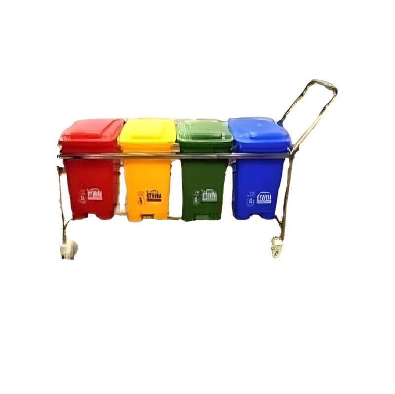 16912-16739_image_0.jpeg WEBCON Dustbin Trolley Four Bin 240 L 1070 x 810 x 1125 mm