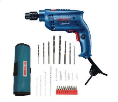 16940-1138_image_0.jpg BOSCH 450 W Corded Impact Drill GSB 450 Wrap Set 10 mm 2600 rpm