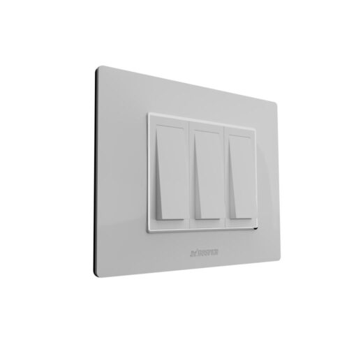 HOSPER RSCT02 2 M Cute Silver Modular Switch Plate Cover