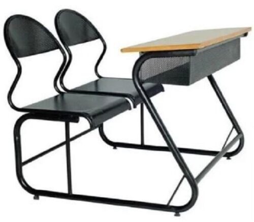 16969-6245_image_0.jpg Wooden and Mild Steel 2 Seater Student Bench Desk