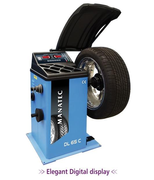 16981-3347_image_0.jpg Manatec Wheel Balancer DL-65 C 230 V 8 sec 39 inch 65 kg