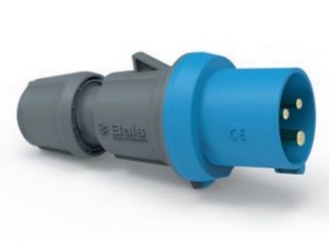 16986-8631_image_0.jpg Bals 21001 ABS Polycarbonate 3 pin 240 V Industrial Plug
