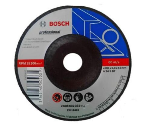 BOSCH 100 mm Grinding Wheels 2608602372 6 mm 15300 rpm 16 mm