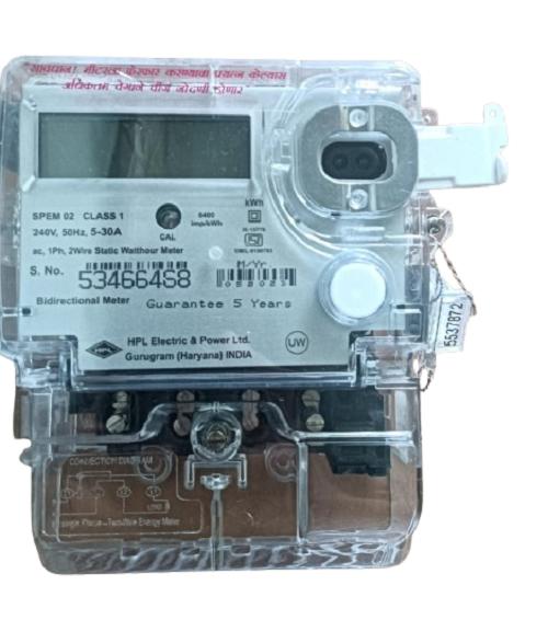 17027-1110_image_0.jpg HPL SPEM02 5 - 30 A Single Phase LCD IP51 Solar Net Meter