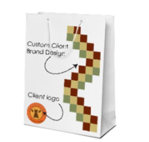 Paper Tote Bag Open Top 14 x 15 x 3 inch White